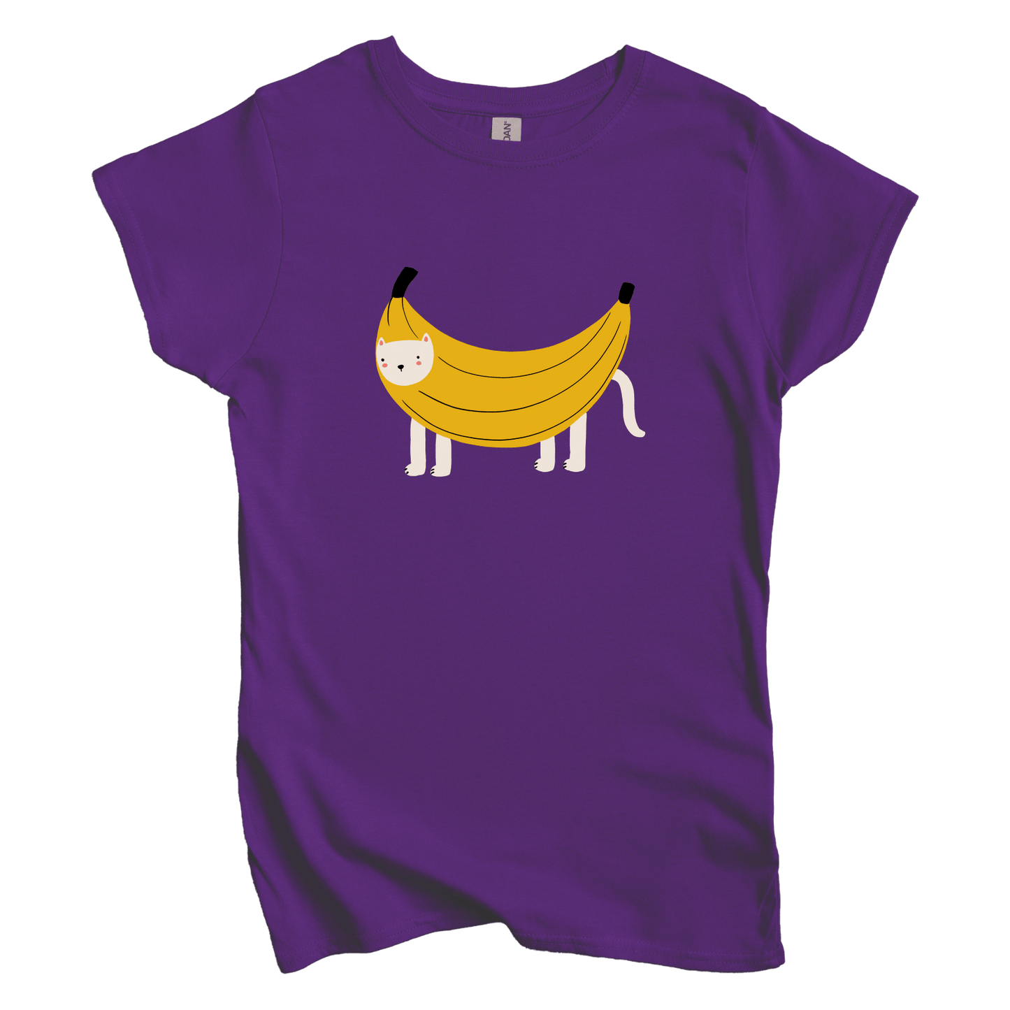 T-Shirt S / Purple Banana Cat: Woblylines Women's Tee