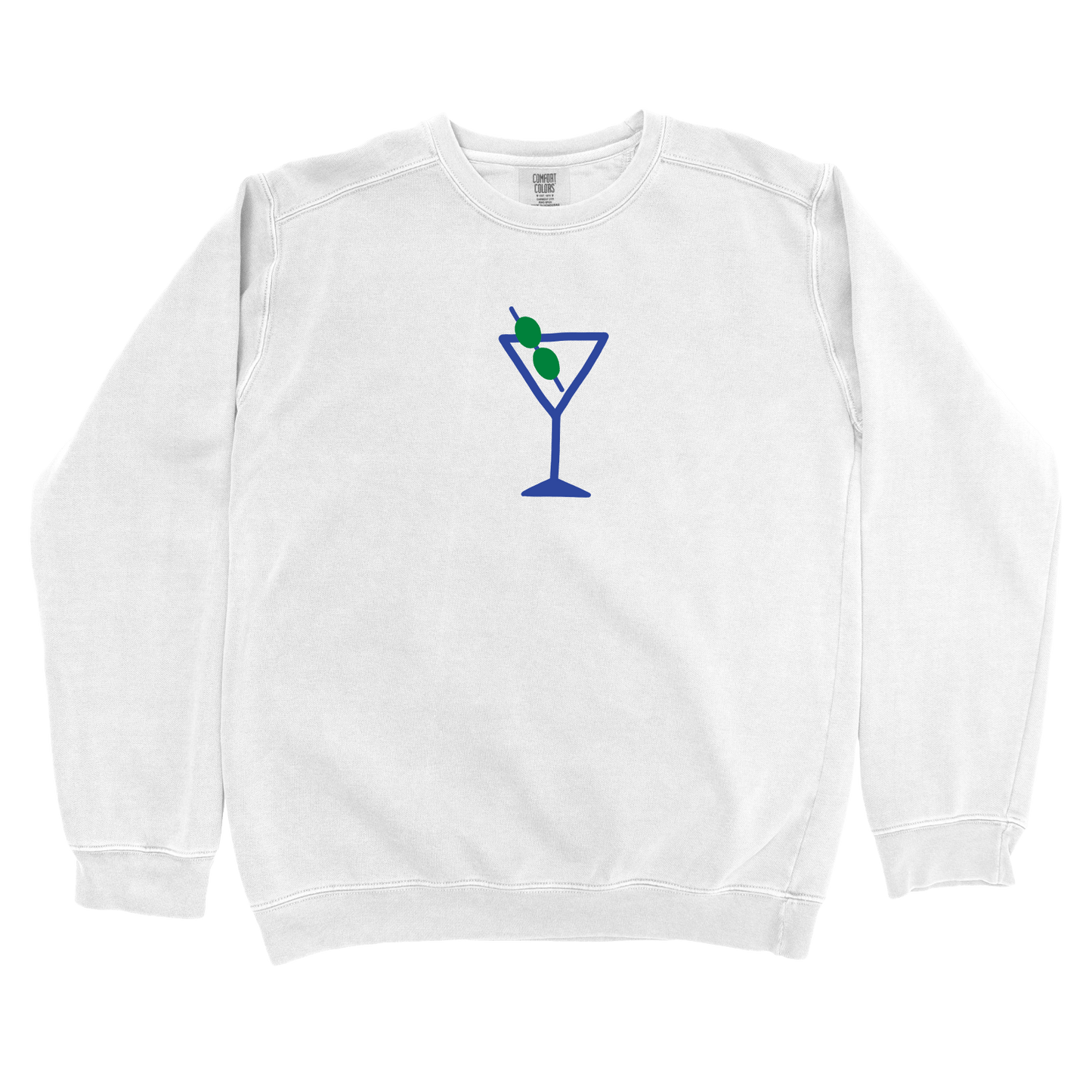 T-Shirts White / S Blue Martini Sweatshirt