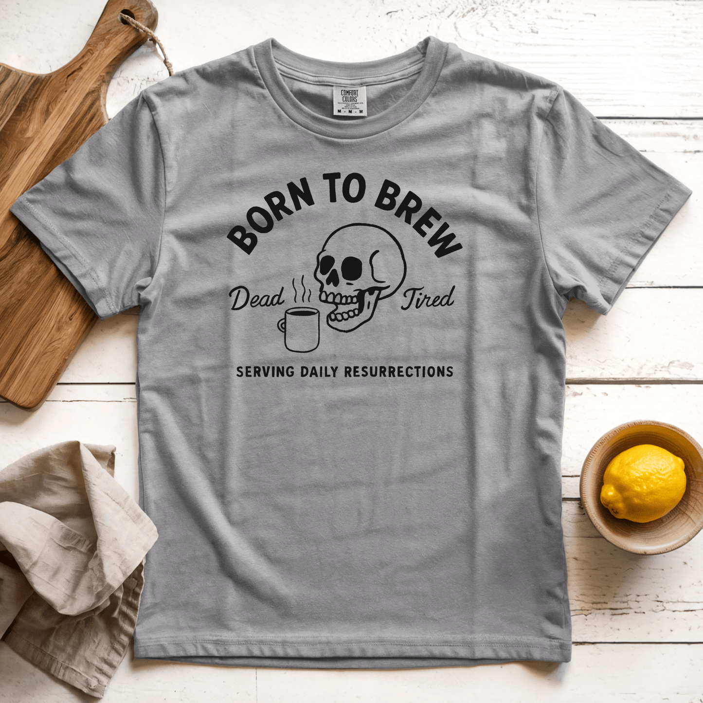 T-Shirt Grey / S Born to Brew