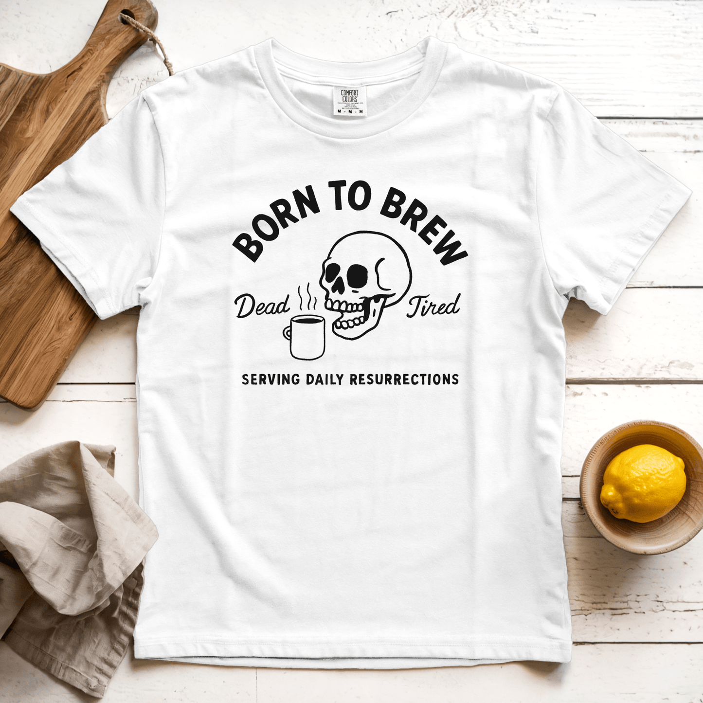 T-Shirt White / S Born to Brew
