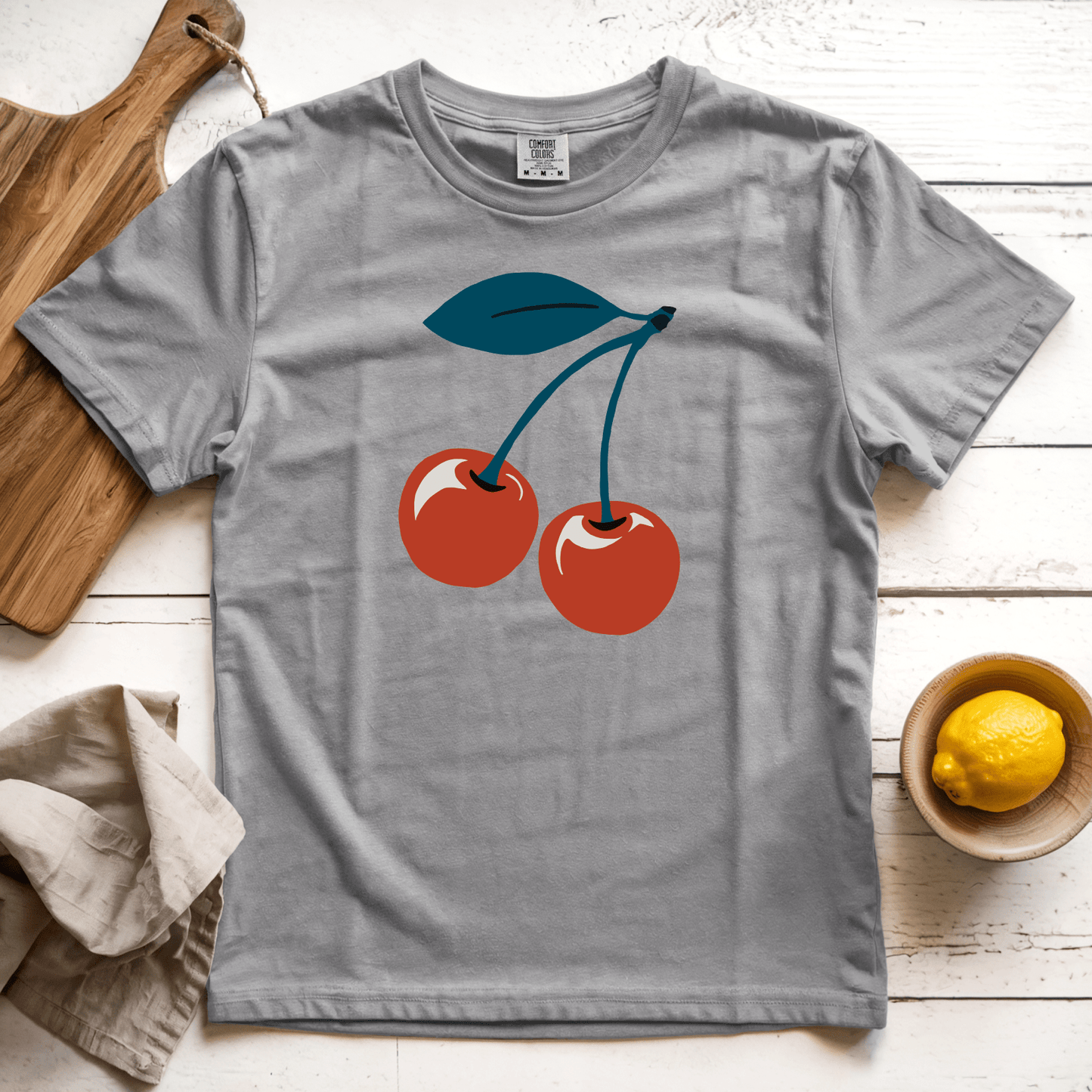 T-Shirt Grey / S Cherries