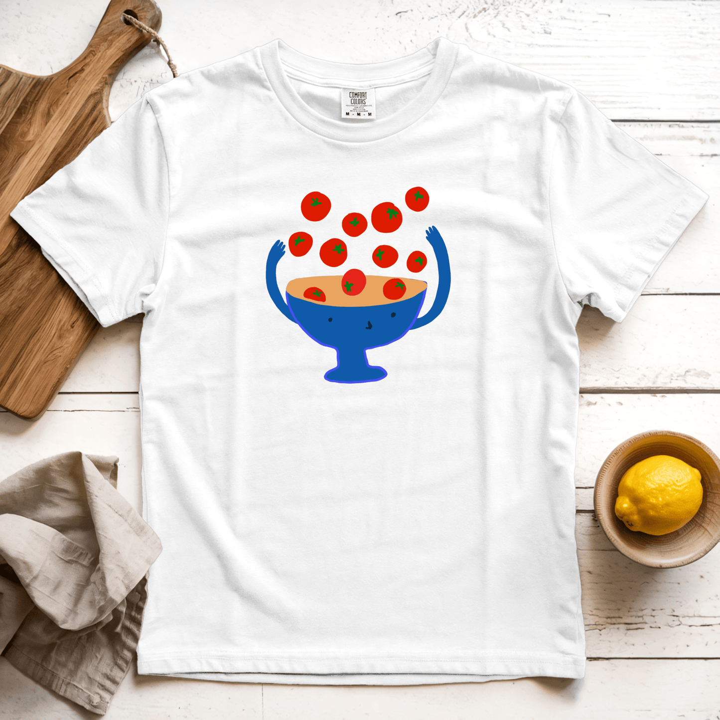 T-Shirts White / S Cherry Tomatoes: Woblylines