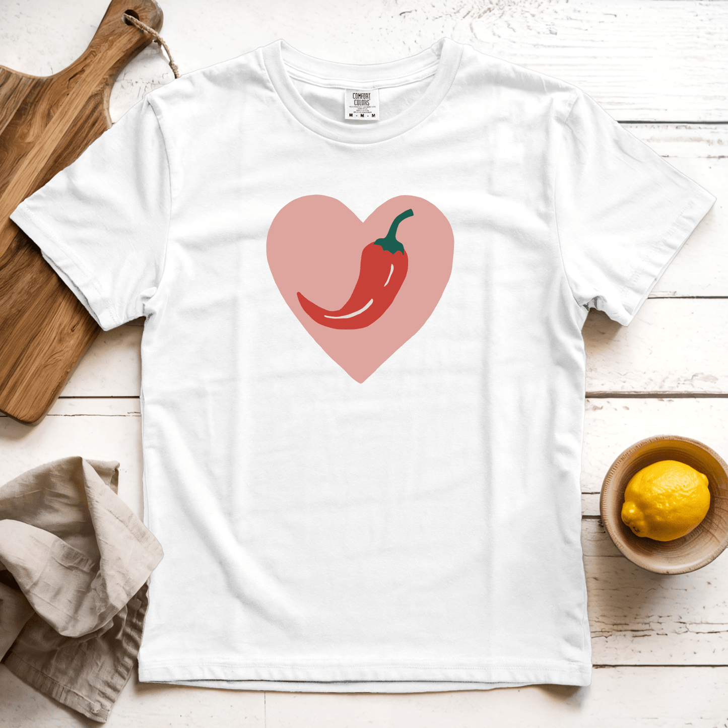 T-Shirt White / S Chili Heart