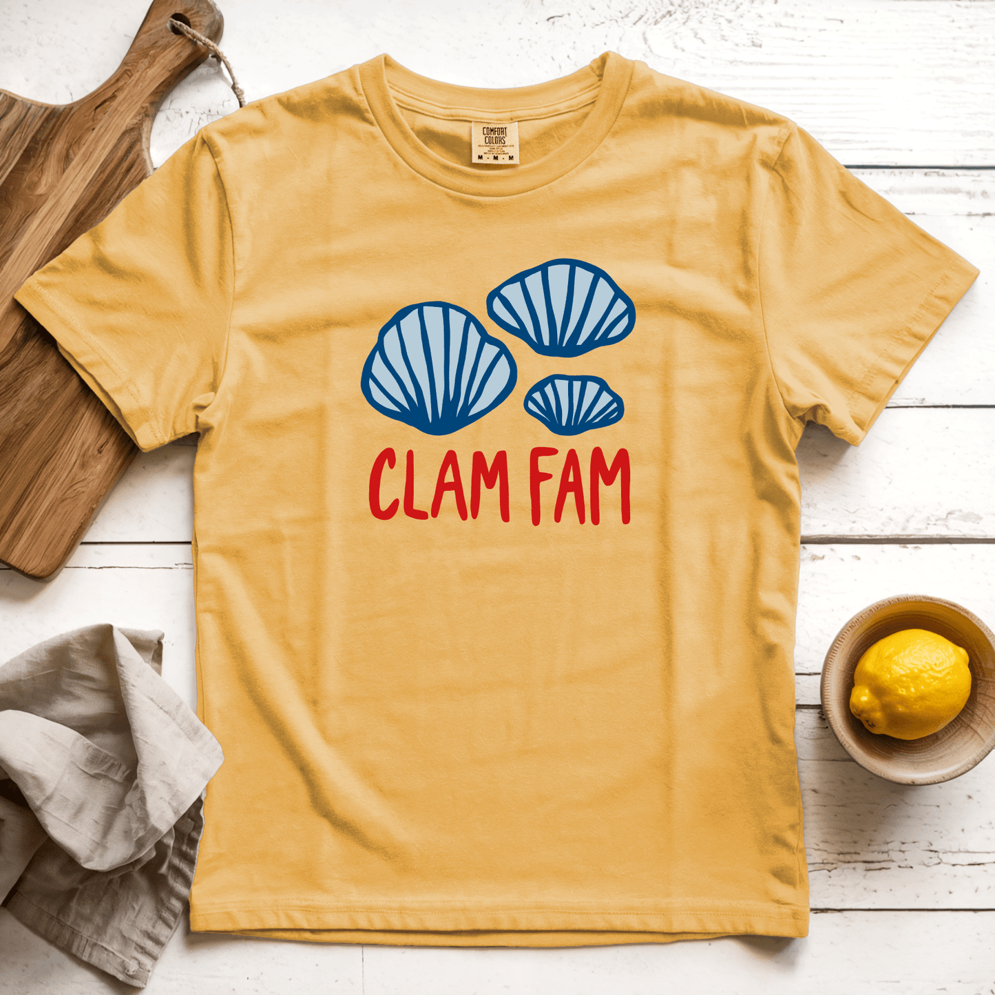 T-Shirt Mustard / S Clam Fam