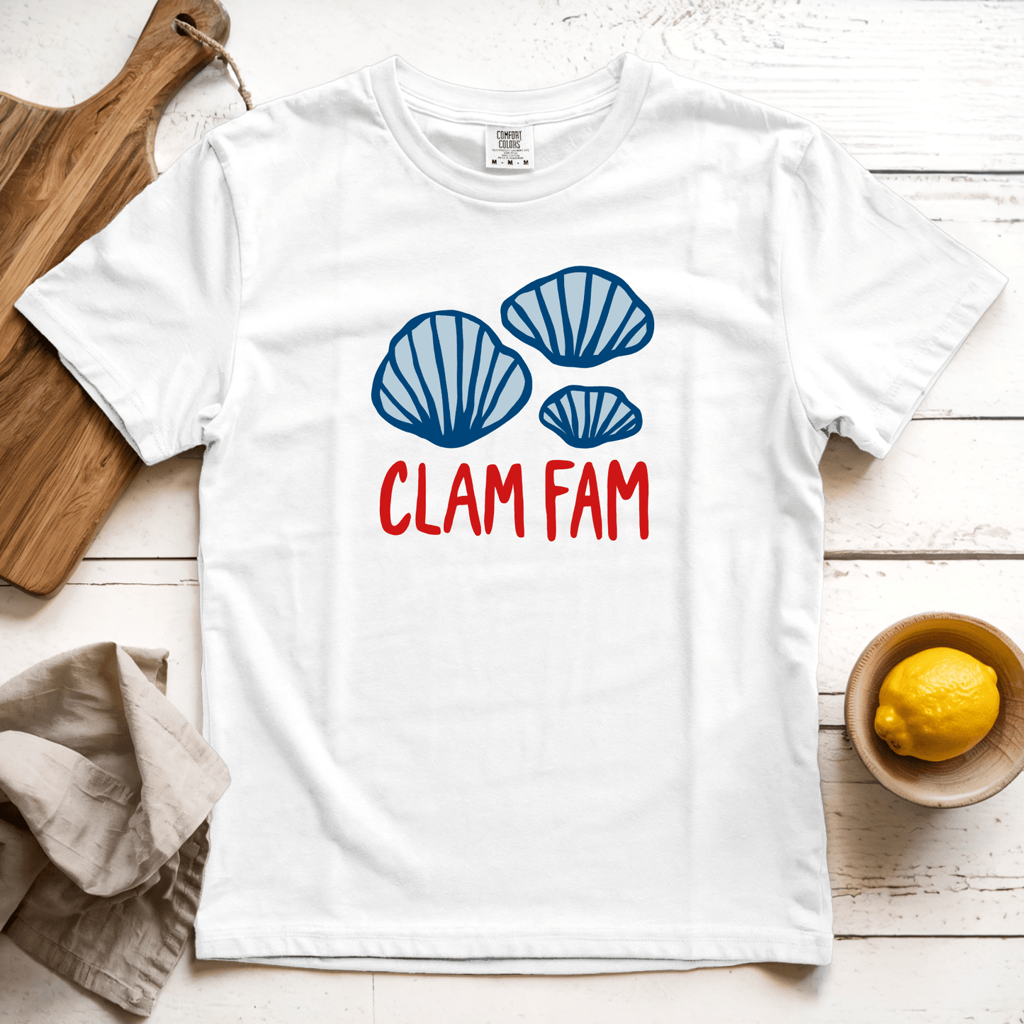 T-Shirt White / S Clam Fam