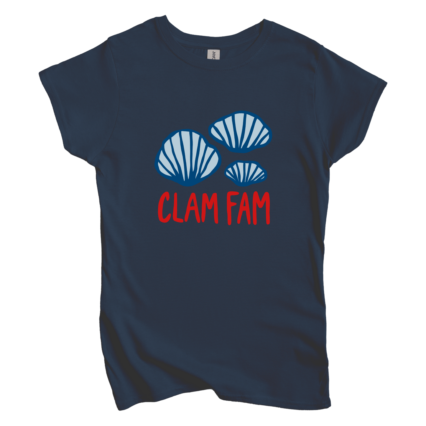 T-Shirt S / Navy Clam Fam Women's Tee