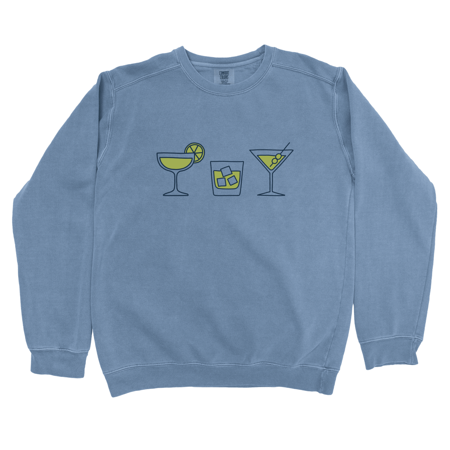 Sweatshirt Blue Jean / S Cocktail Glasses Sweatshirt