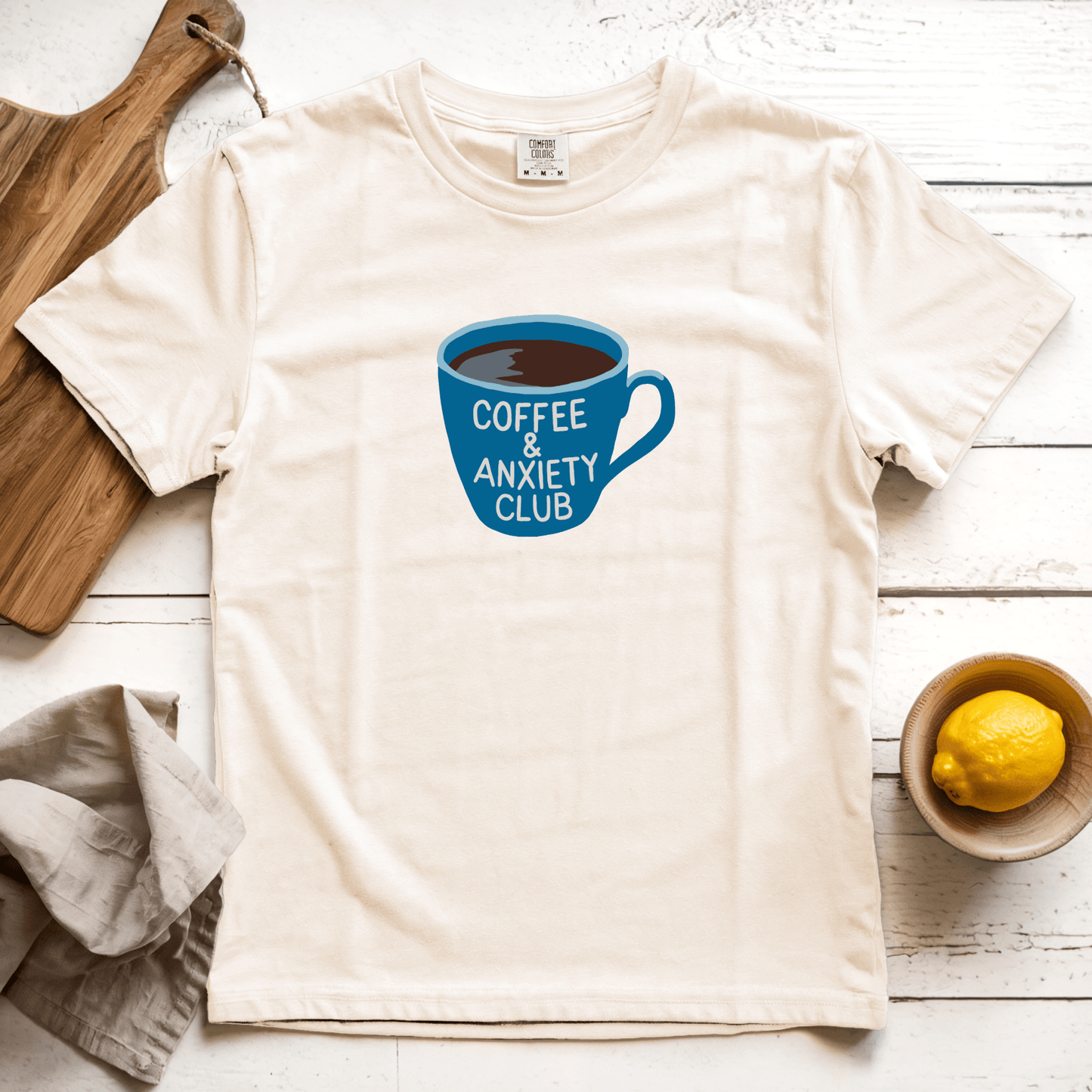 T-Shirt Ivory / S Coffee and Anxiety Club