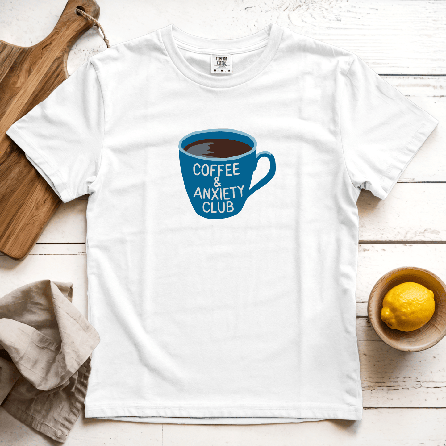 T-Shirt White / S Coffee and Anxiety Club