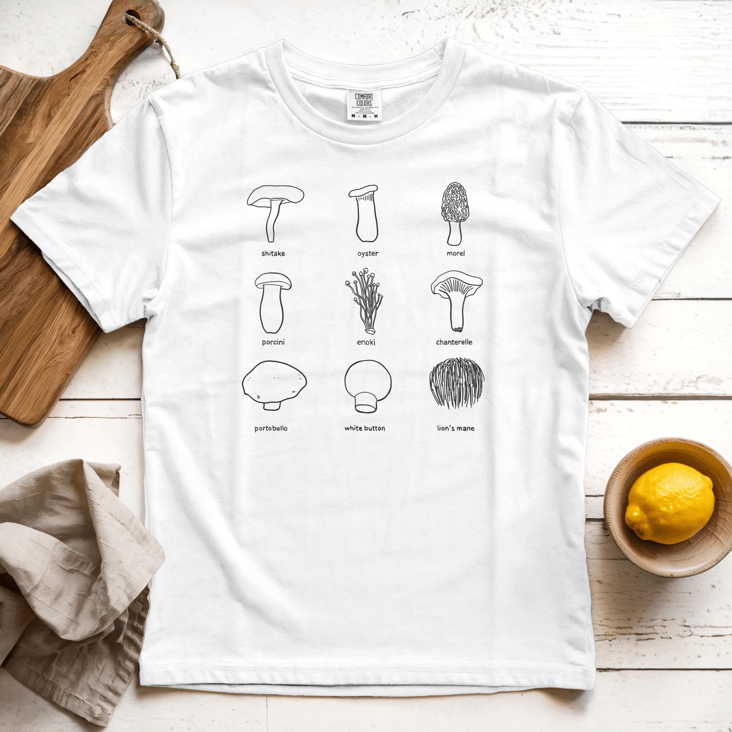 T-Shirt White / S Edible Mushrooms