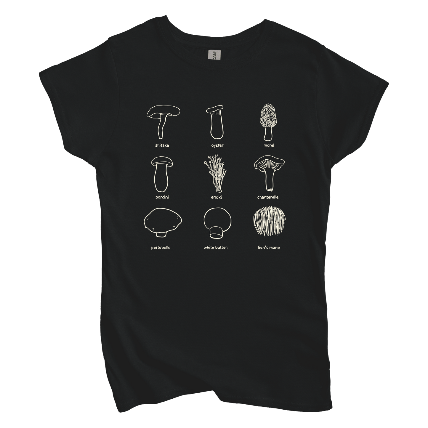 T-Shirt S / Black Edible Mushrooms Women's Tee