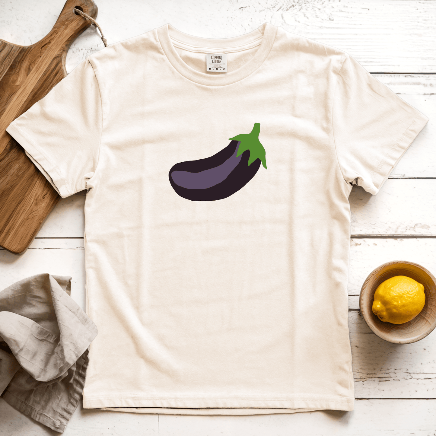 T-Shirt Ivory / S Eggplant