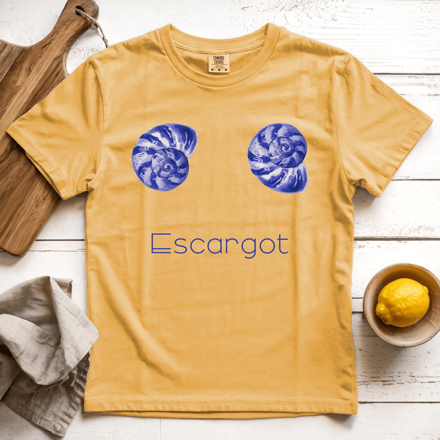 T-Shirt Mustard / S Escargot: LaeMab