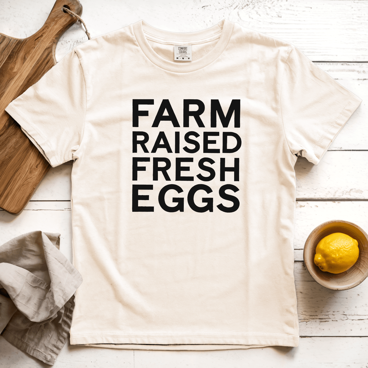 T-Shirt Ivory / S Farm Raised Fresh Eggs