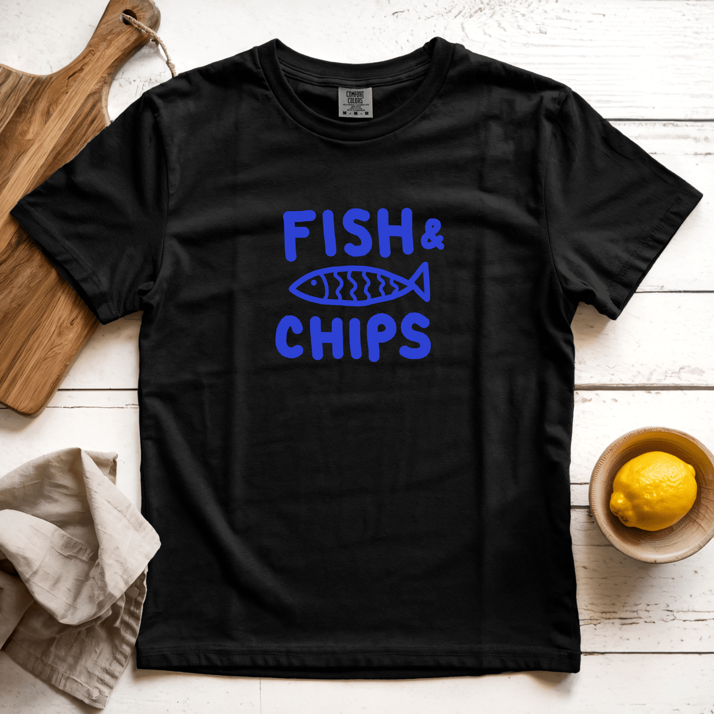 T-Shirt Black / S Fish & Chips: Longoland