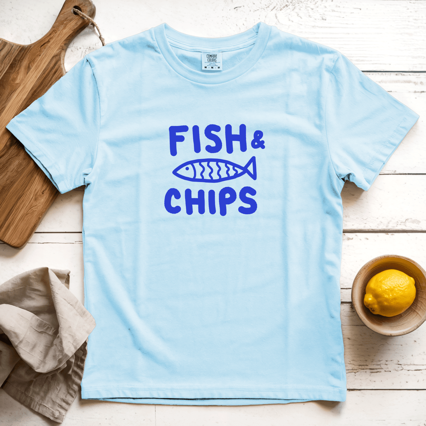 T-Shirt Chambray / S Fish & Chips: Longoland
