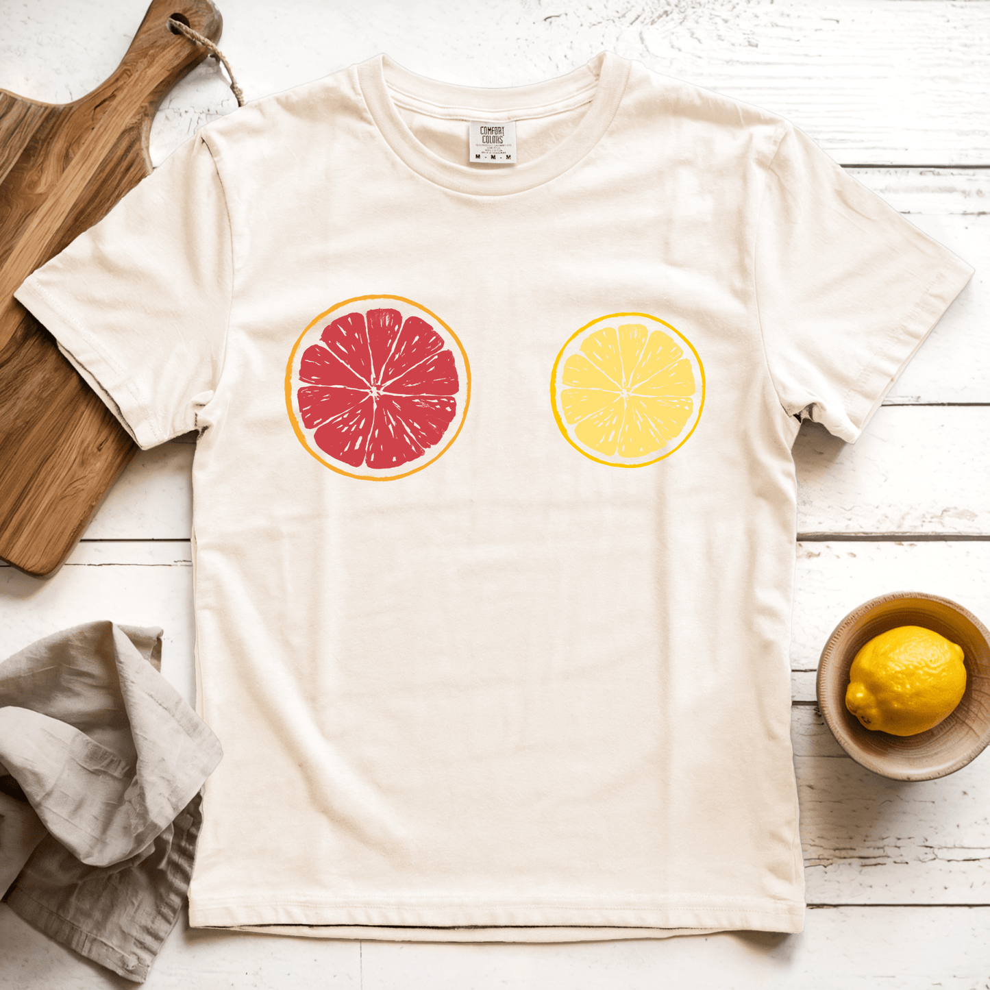T-Shirt Ivory / S Grapefruit Lemon: LaeMab