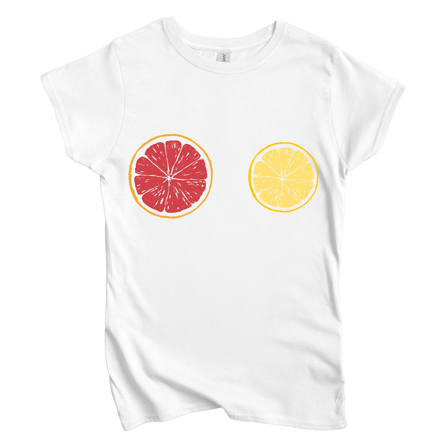 T-Shirt S / White Grapefruit Lemon: LaeMab Women's Tee