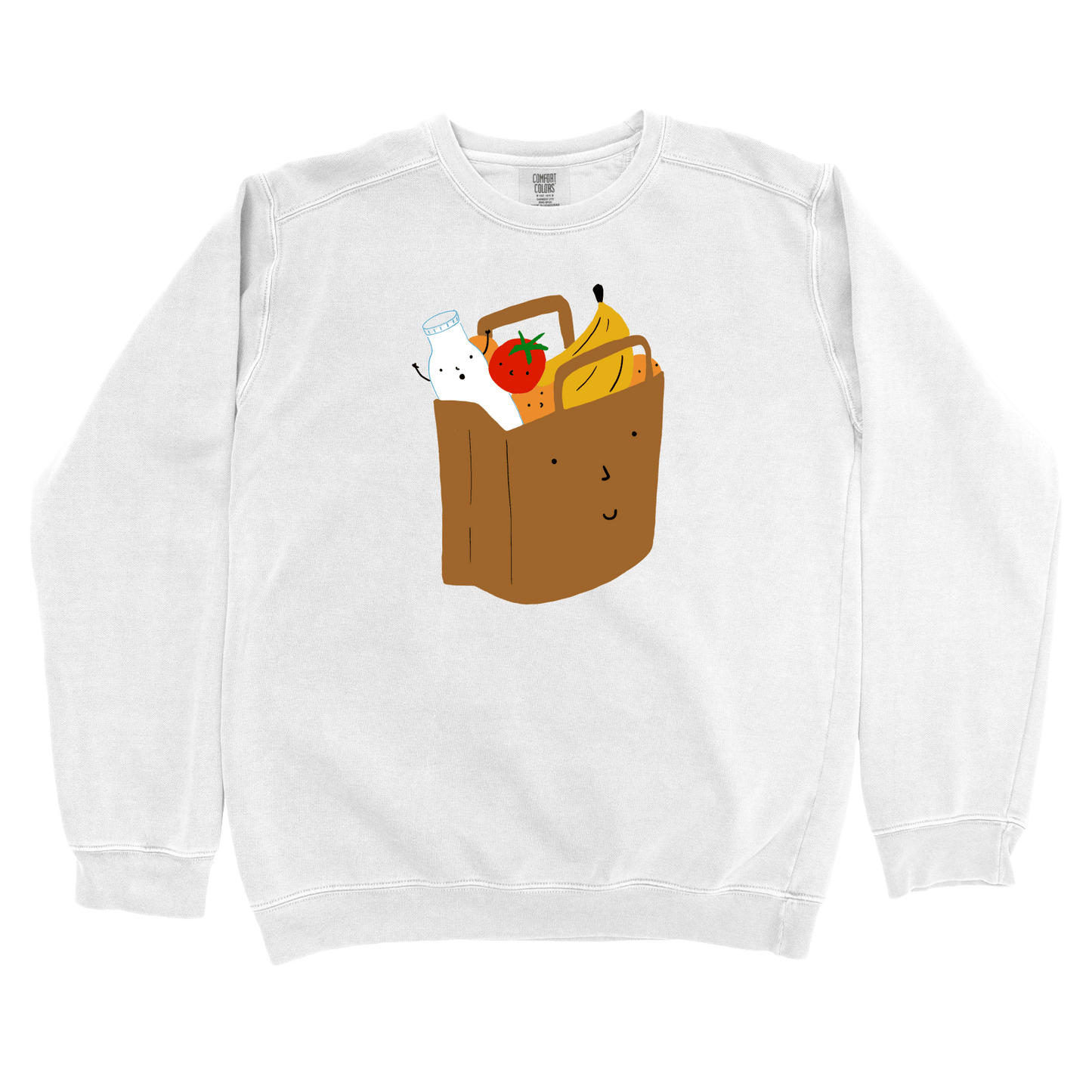 T-Shirts White / S Grocery Shopping: Woblylines Sweatshirt