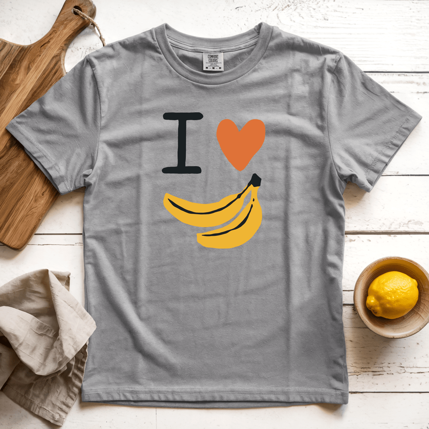 T-Shirt Grey / S I Love Bananas