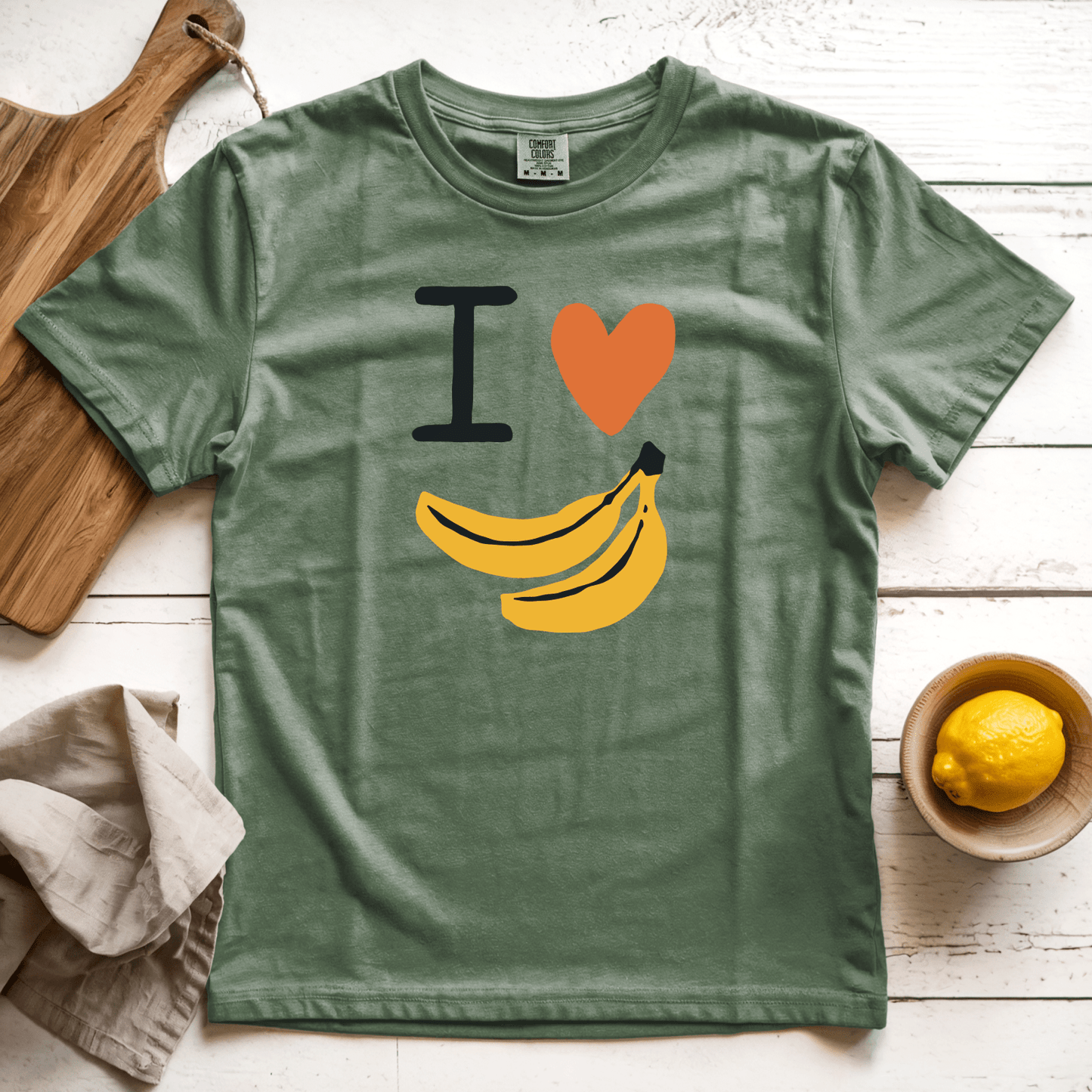 T-Shirt Moss / S I Love Bananas