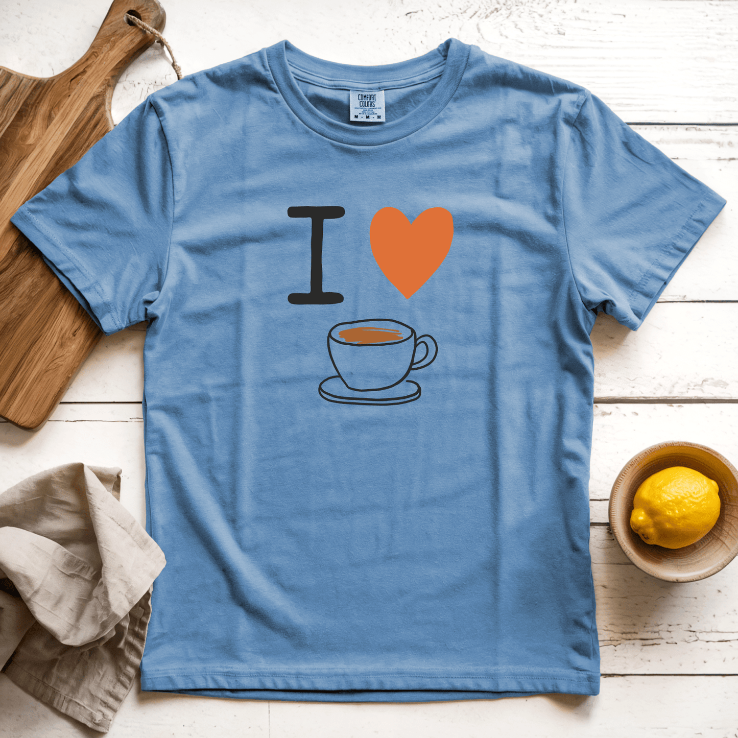 T-Shirt Blue Jean / S I Love Coffee