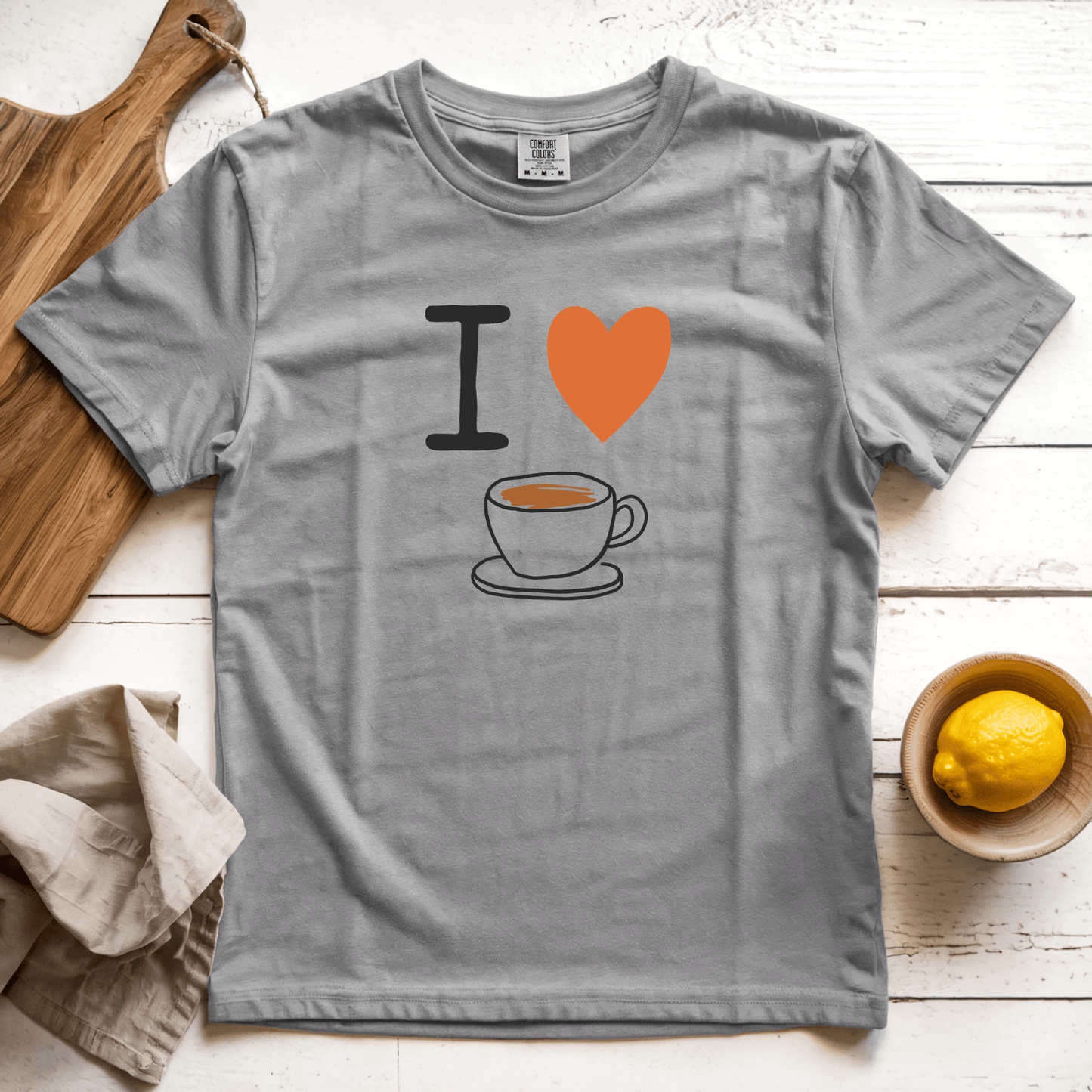 T-Shirt Grey / S I Love Coffee