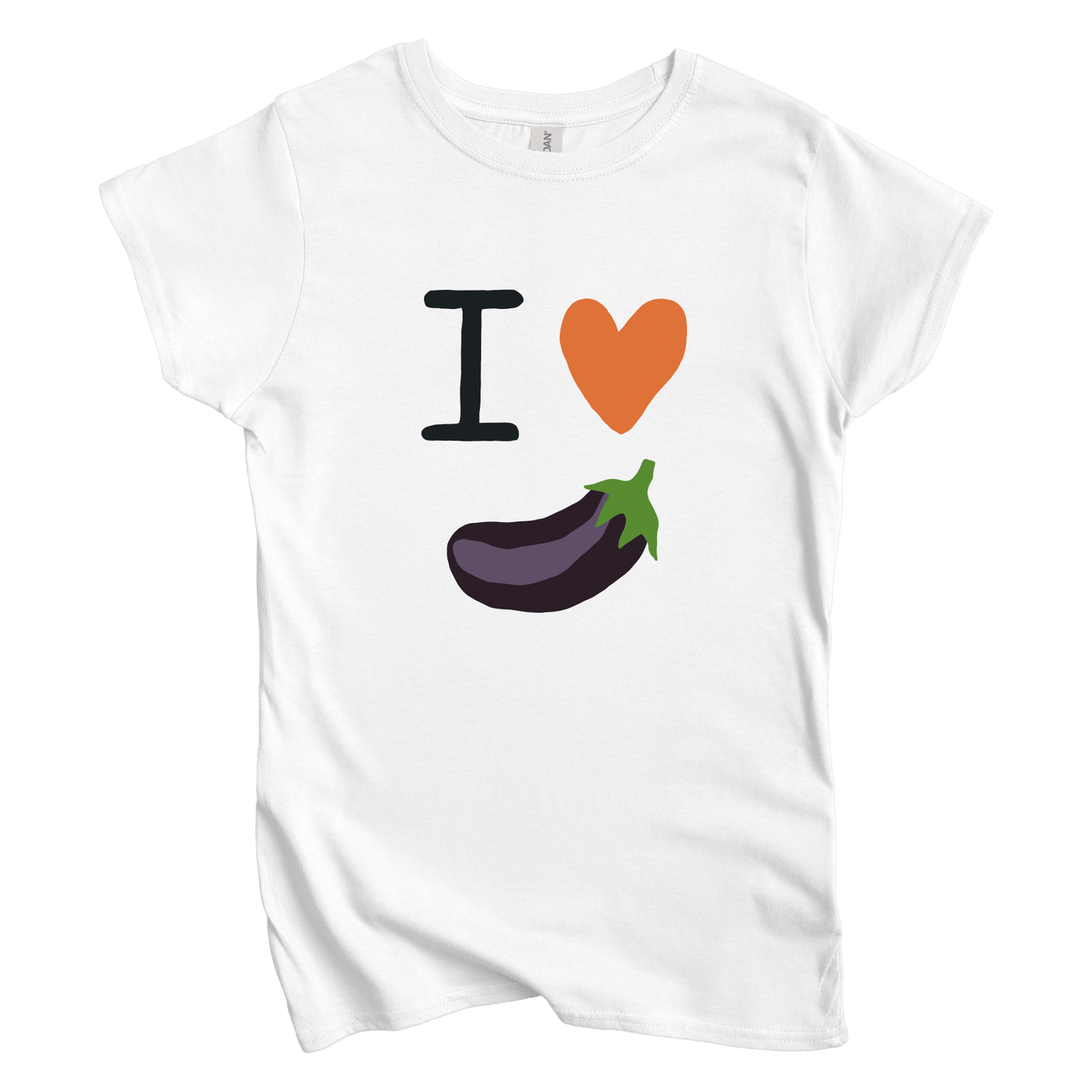 T-Shirt I Love Eggplant Women's Tee