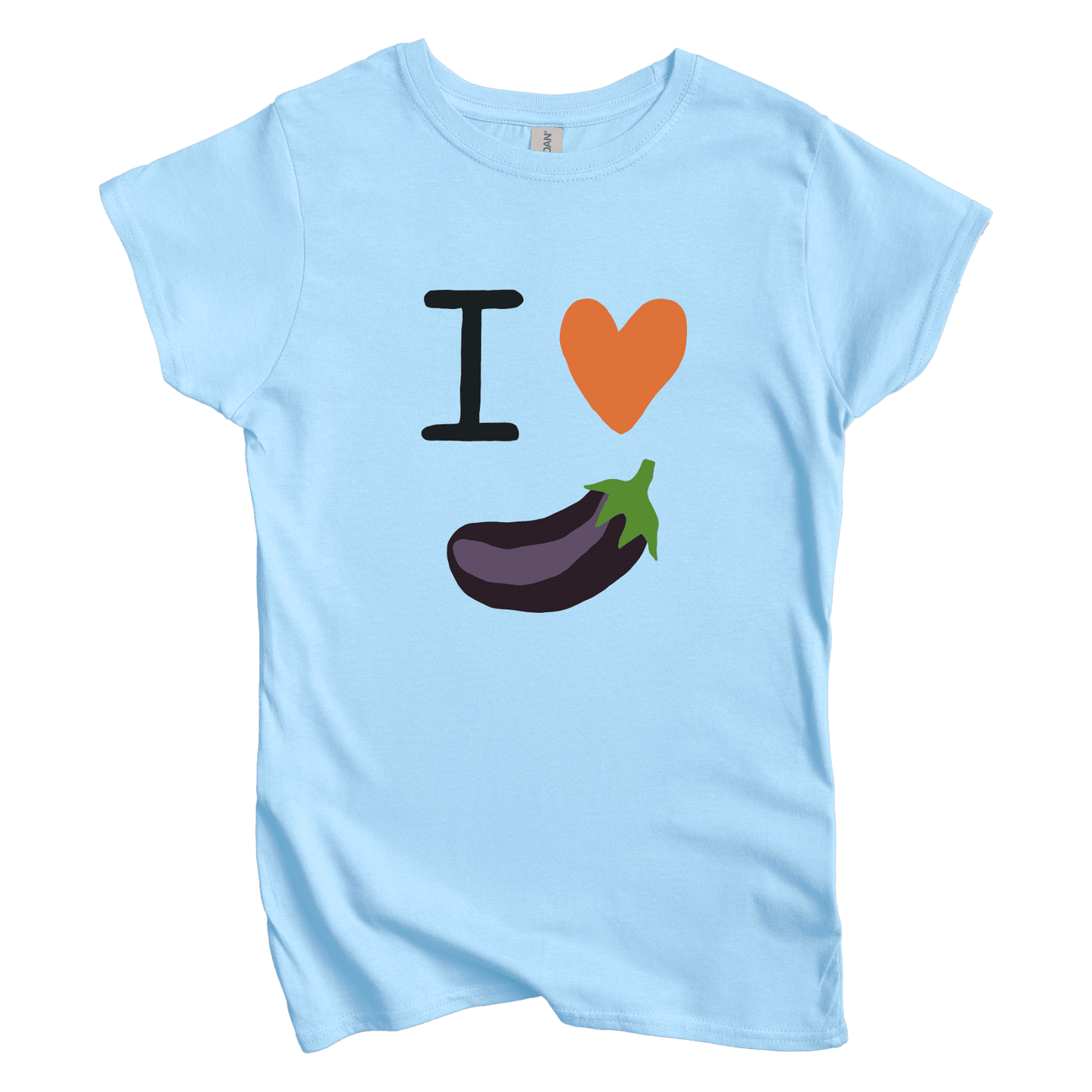 T-Shirt S / Light Blue I Love Eggplant Women's Tee
