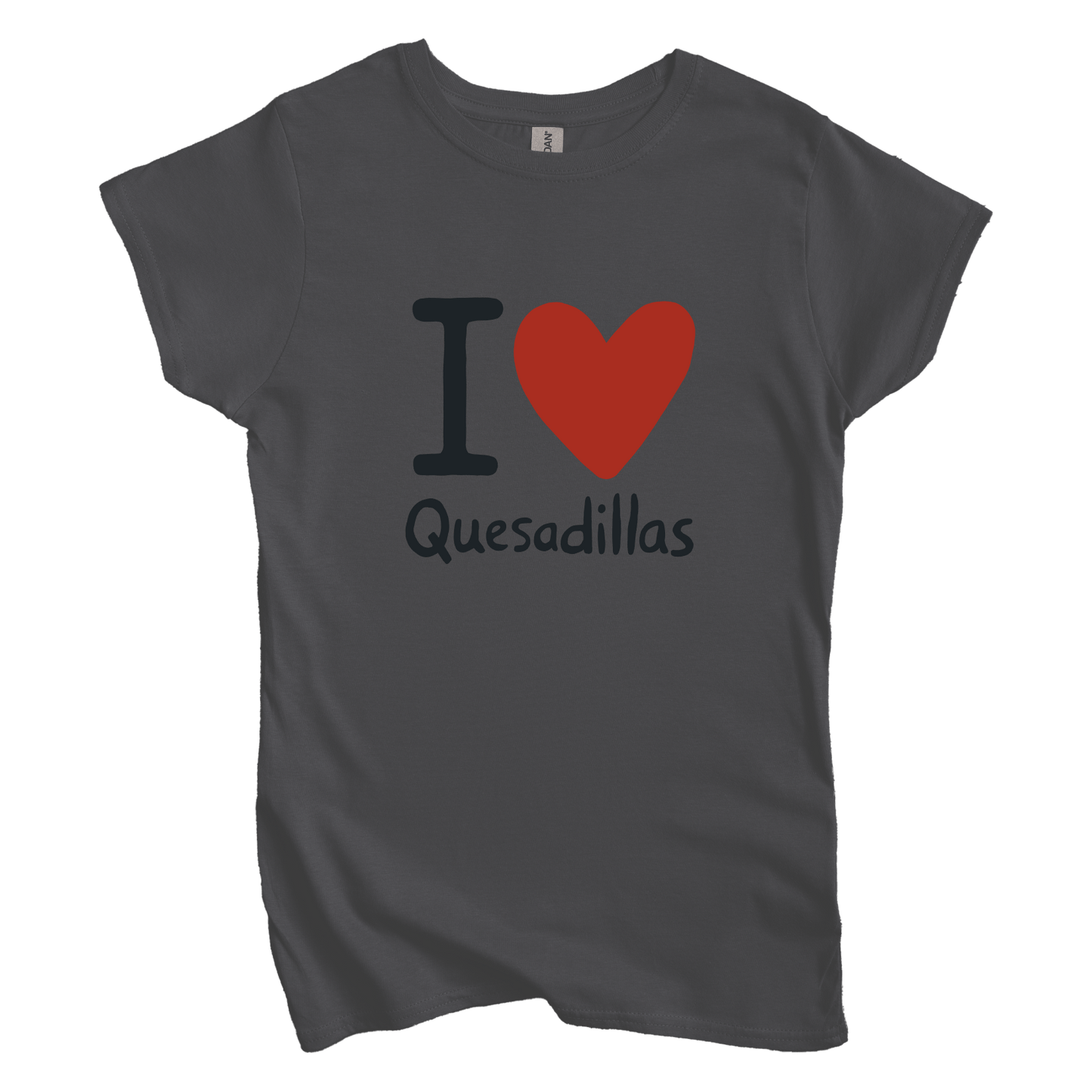 T-Shirt M / Charcoal I Love Quesadillas Women's Tee