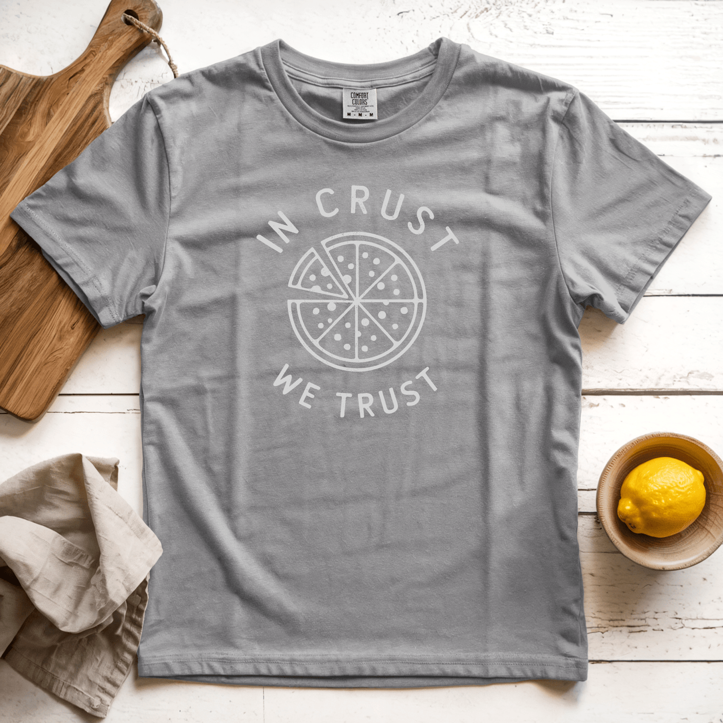 T-Shirt Grey / S In Crust we Trust