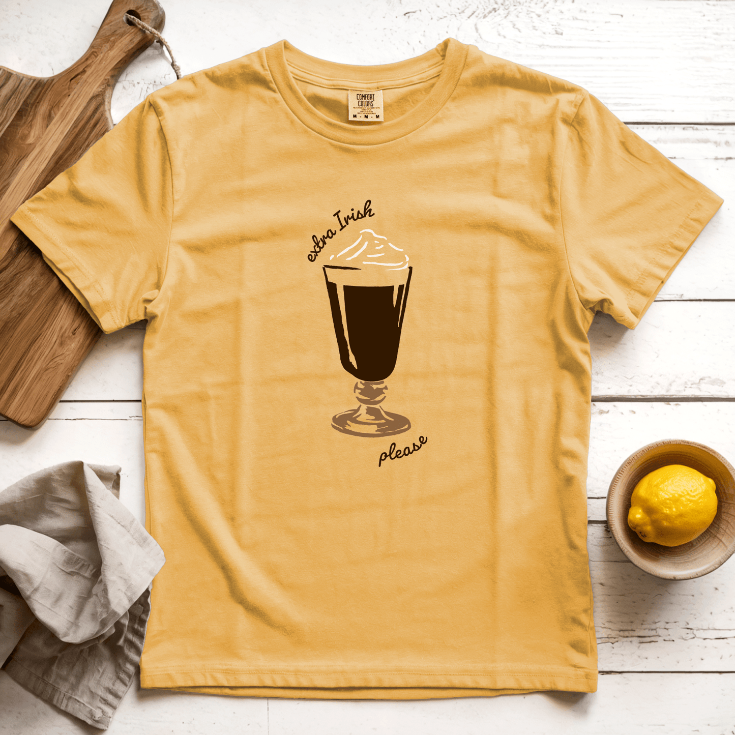 T-Shirt Mustard / S Irish Coffee: LaeMab