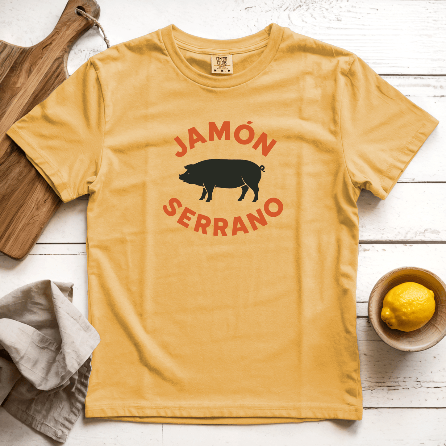 T-Shirt Mustard / S Jamón Serrano