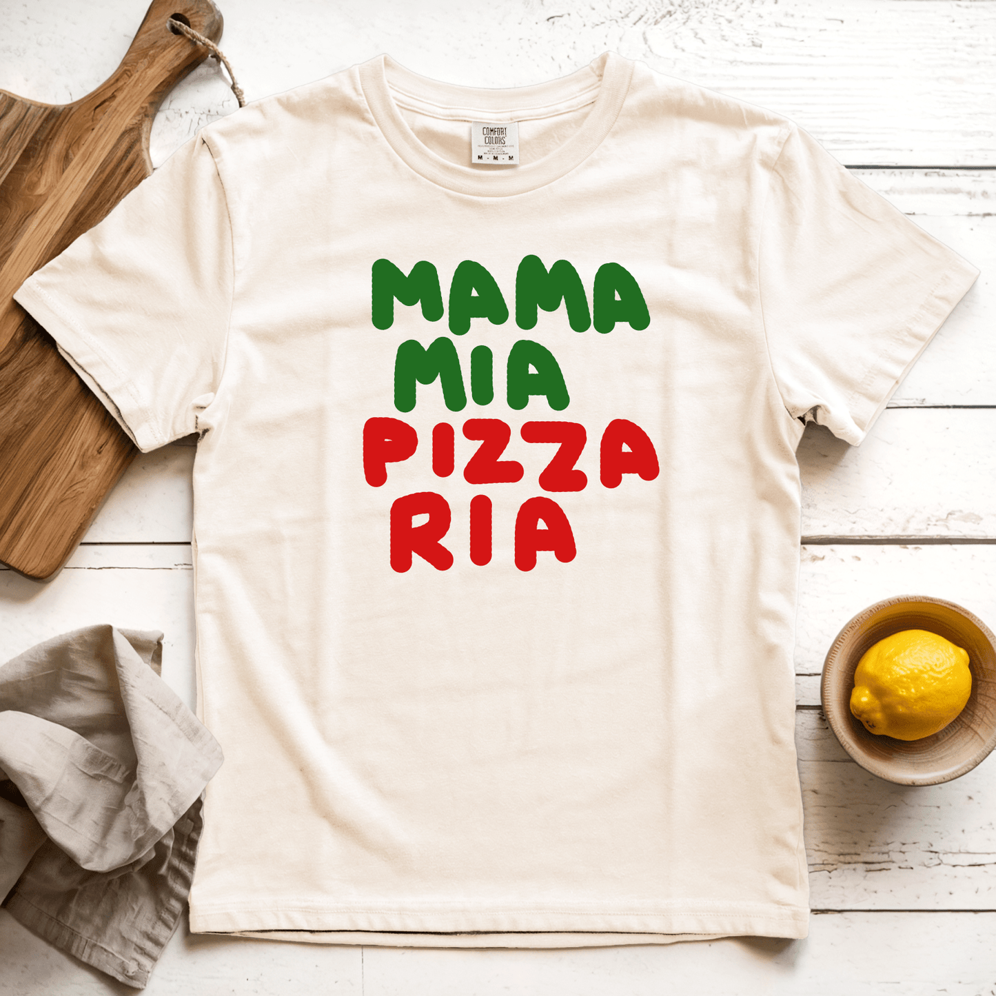 T-Shirt Ivory / S Mama Mia Pizzeria: Longoland