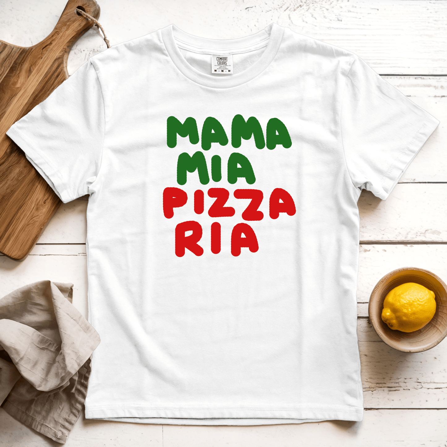 T-Shirt White / S Mama Mia Pizzeria: Longoland