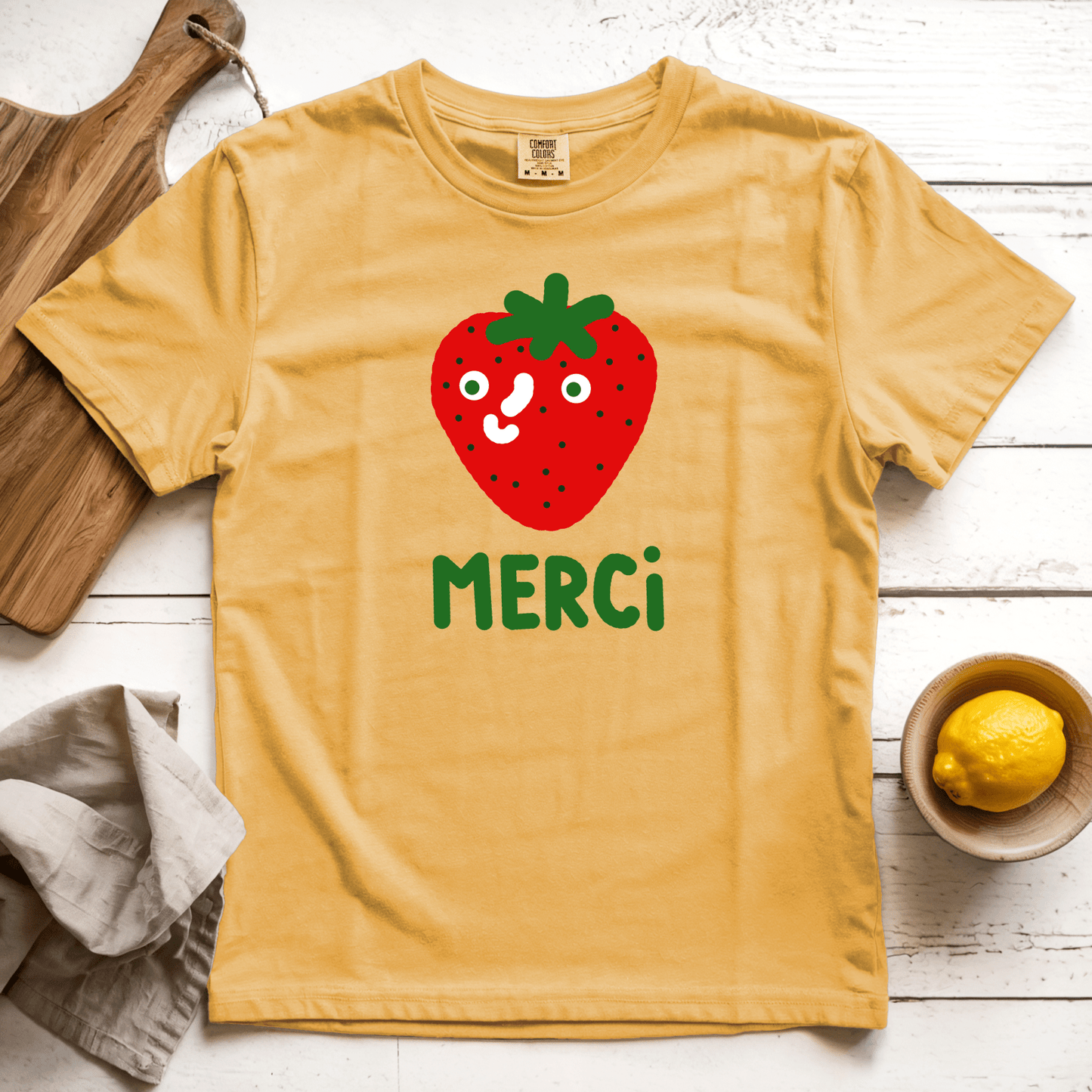 T-Shirt Mustard / S Merci: Longoland
