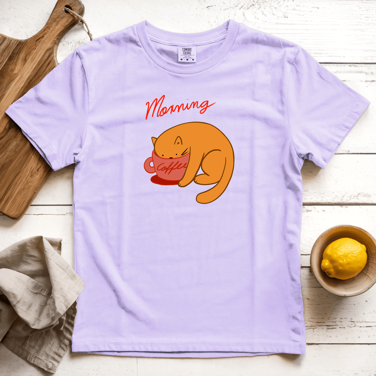 T-Shirts Orchid / S Morning Coffee: Woblylines