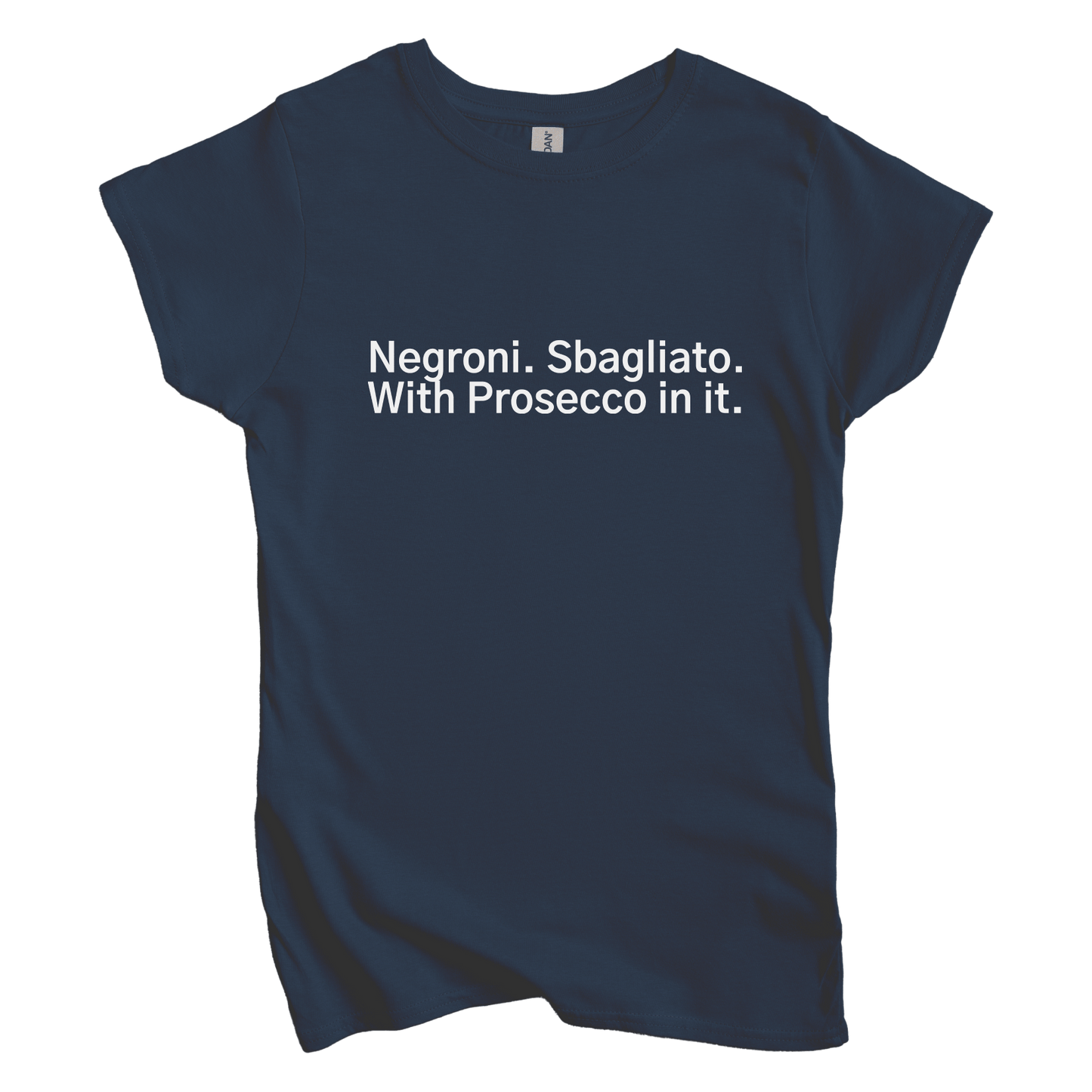 T-Shirt S / Navy Negroni. Sbagliato. With Processo in it Women's Tee
