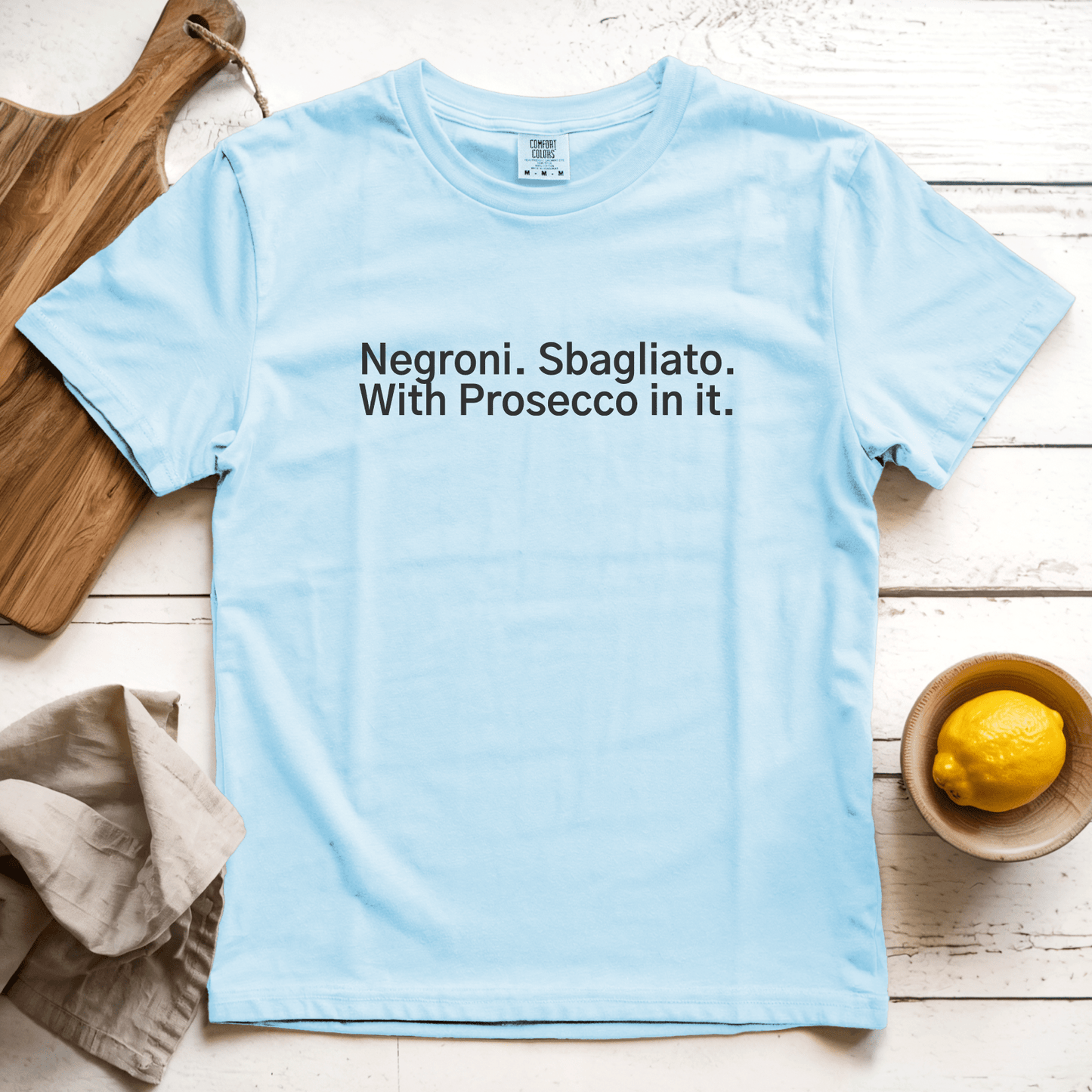 T-Shirt Chambray / S Negroni. Sbagliato. With Prosecco in it.
