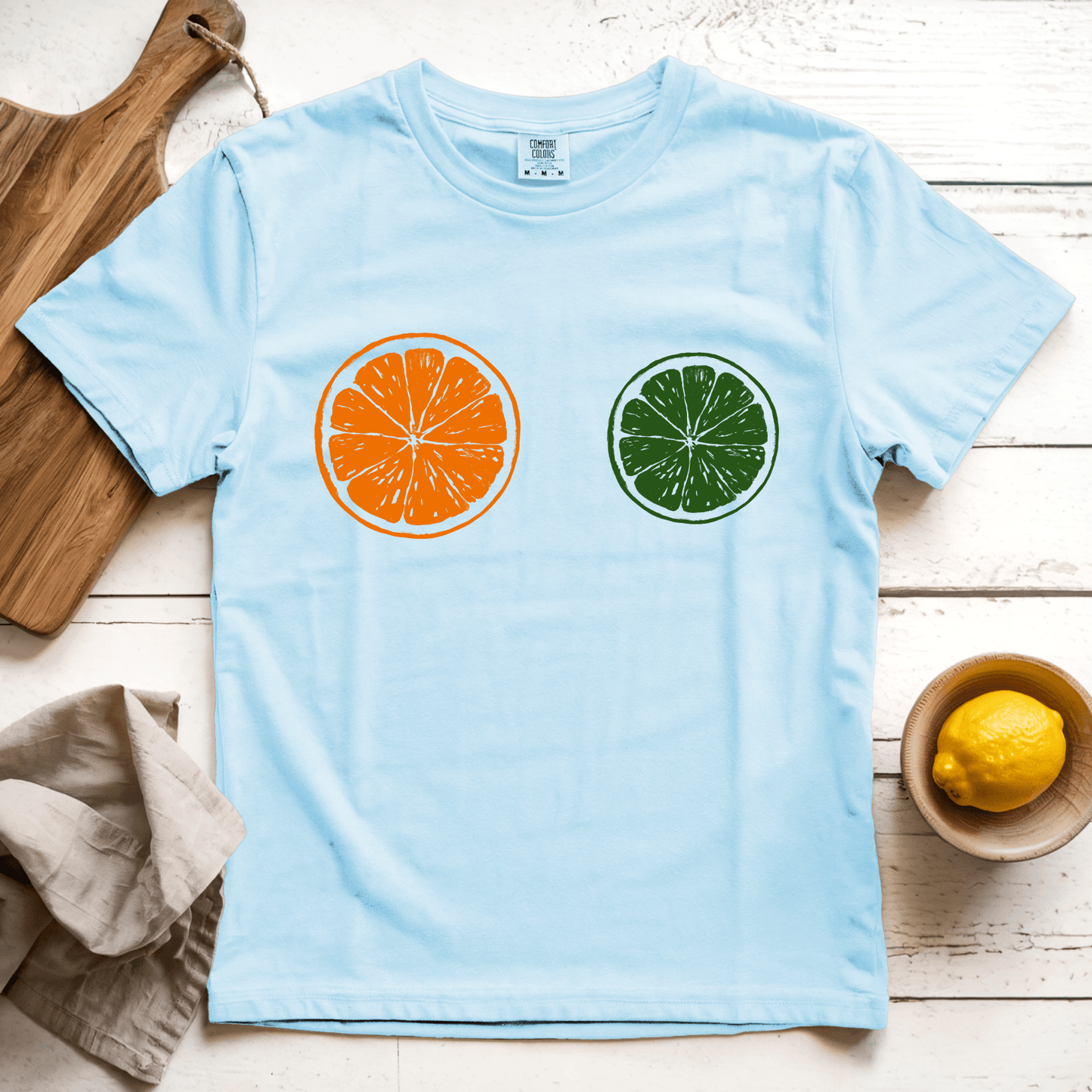 T-Shirt Chambray / S Orange Lime: LaeMab