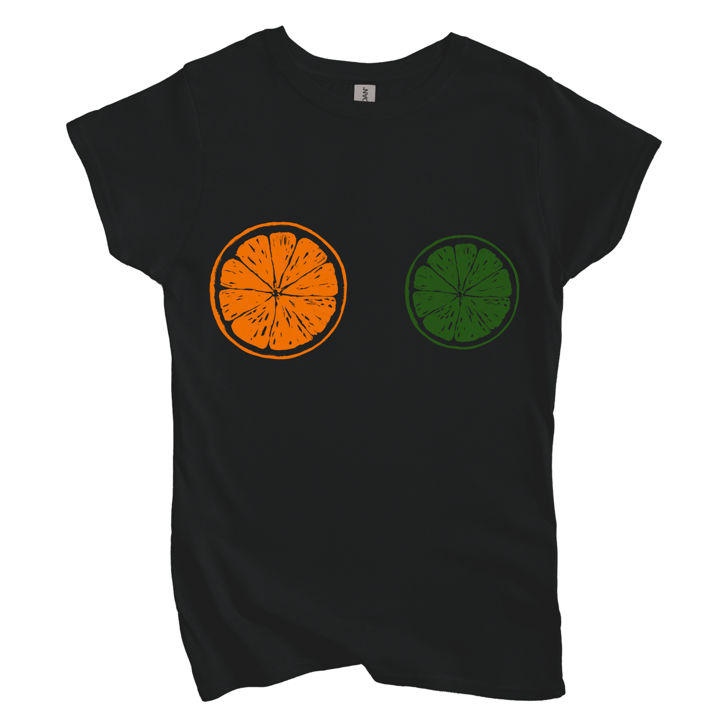 T-Shirt S / Black Orange Lime: LaeMab Women's Tee