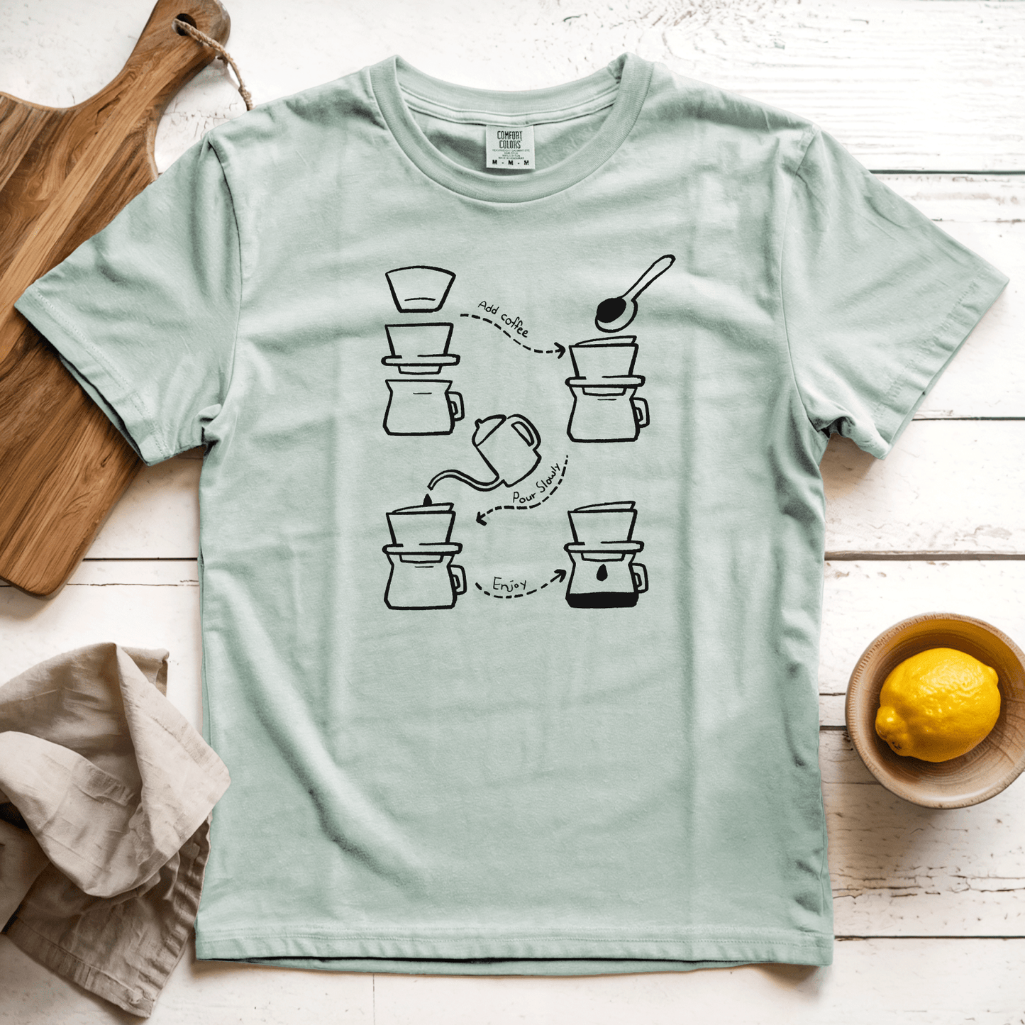 T-Shirt Bay / S Pour Over Diagram