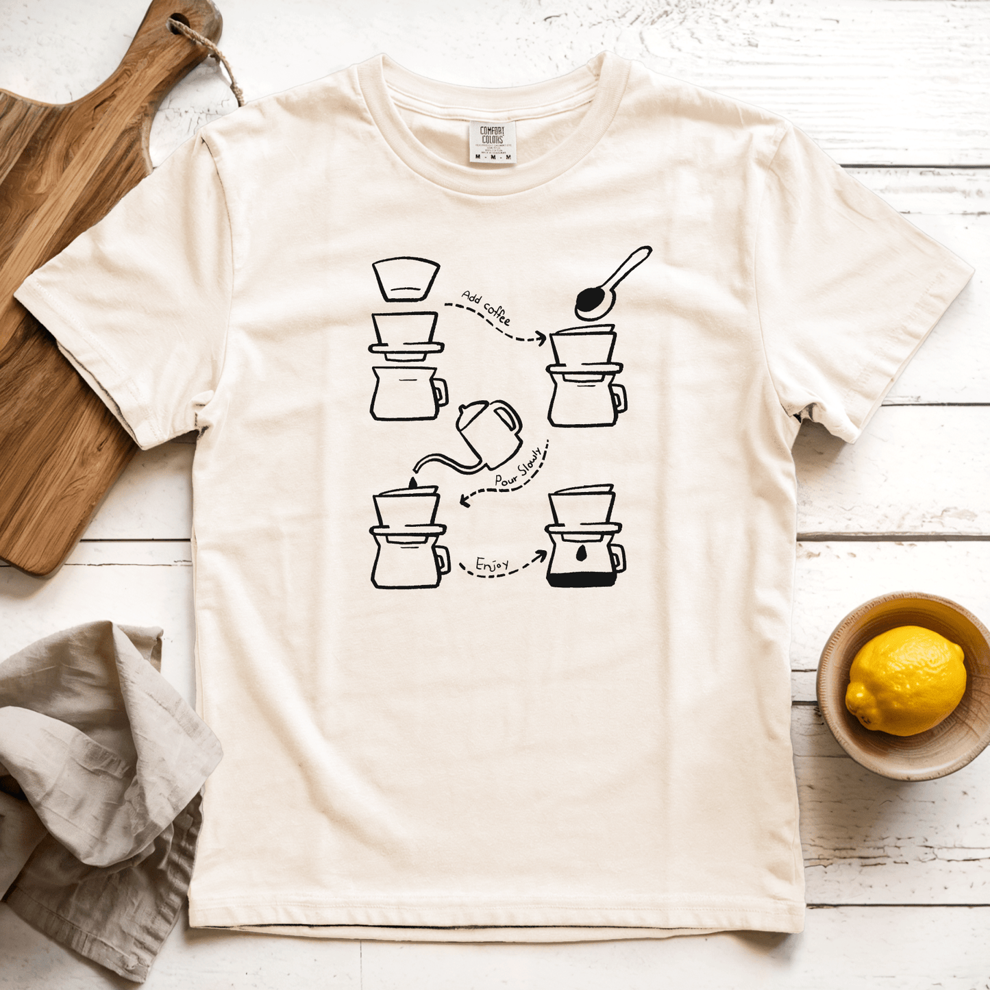 T-Shirt Ivory / S Pour Over Diagram