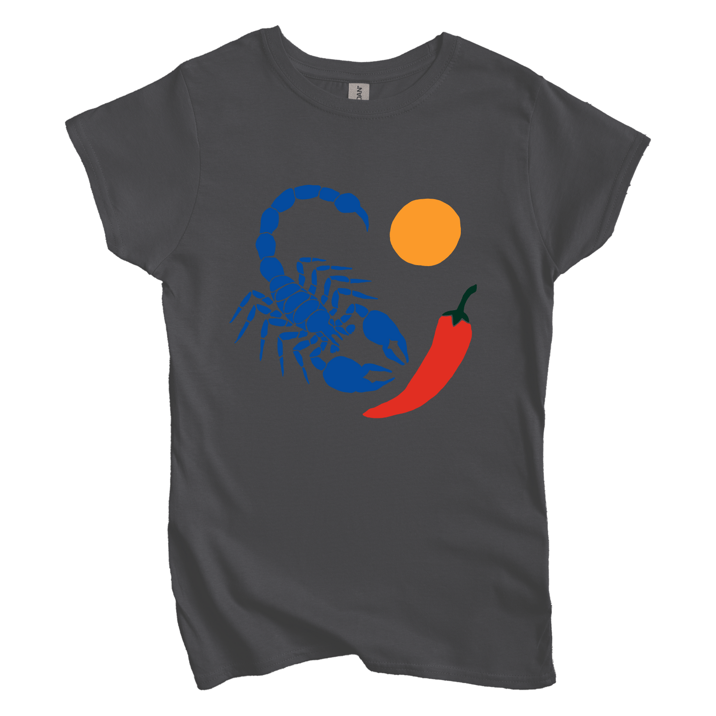 T-Shirt M / Charcoal Scorpion Chili Sun Women's Tee