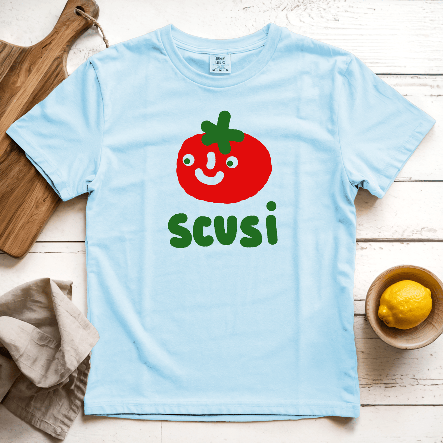 T-Shirt Chambray / S Scusi Tomato: Longoland