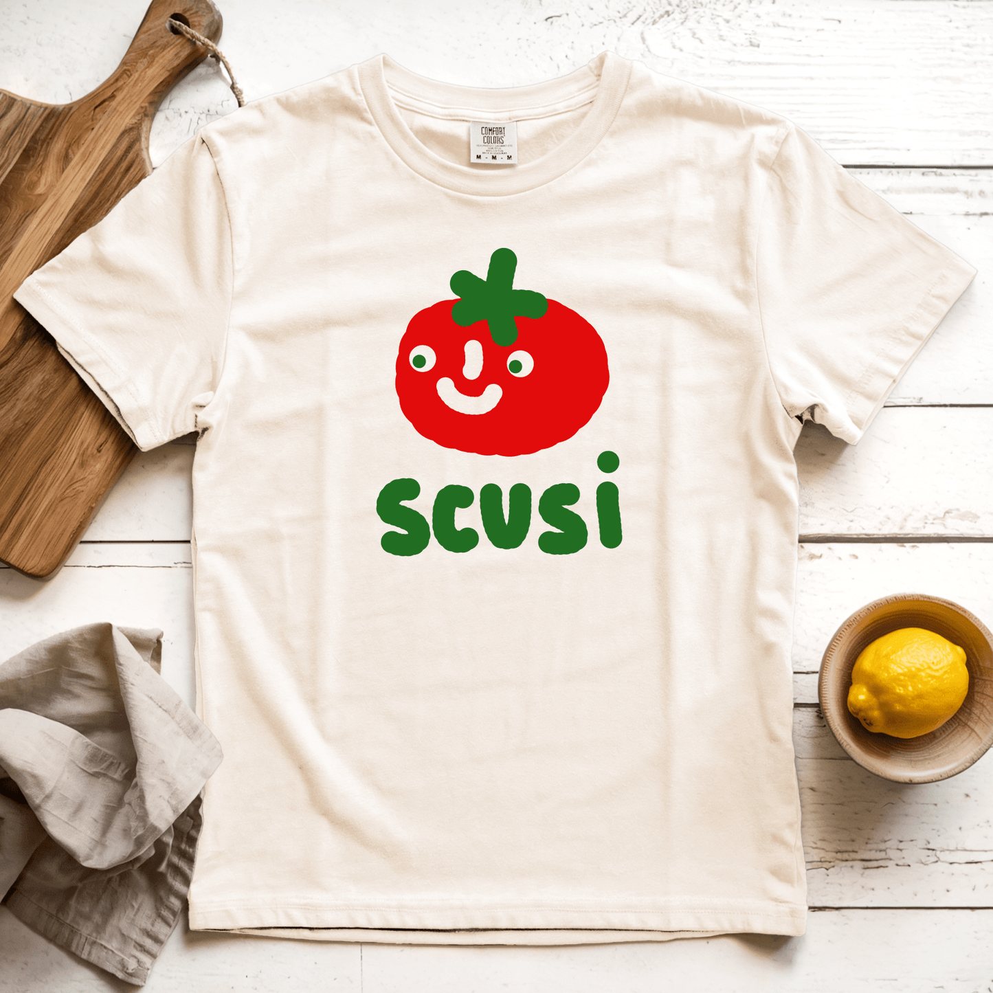 T-Shirt Ivory / S Scusi Tomato: Longoland