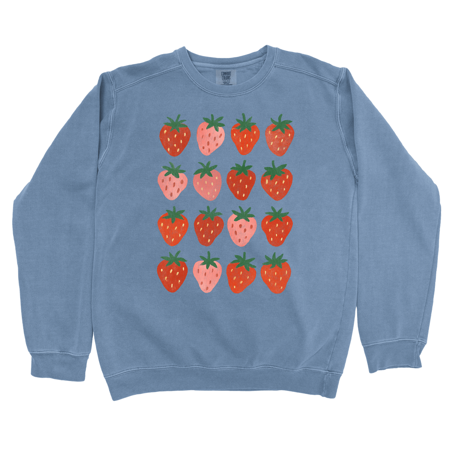 Sweatshirt Blue Jean / S Strawberry Grid Sweatshirt