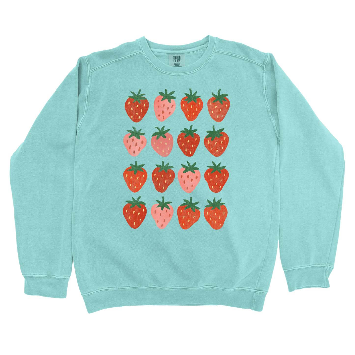 Sweatshirt Chalky Mint / S Strawberry Grid Sweatshirt