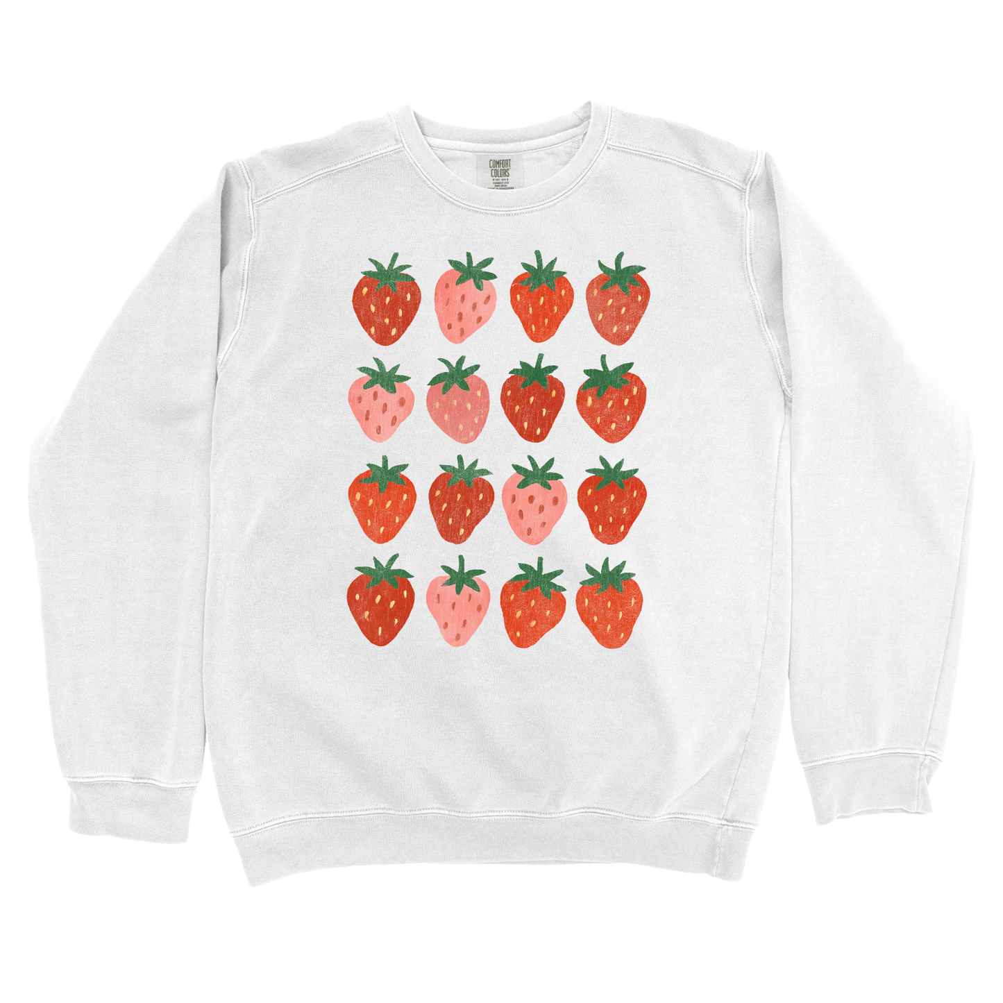 Sweatshirt White / S Strawberry Grid Sweatshirt