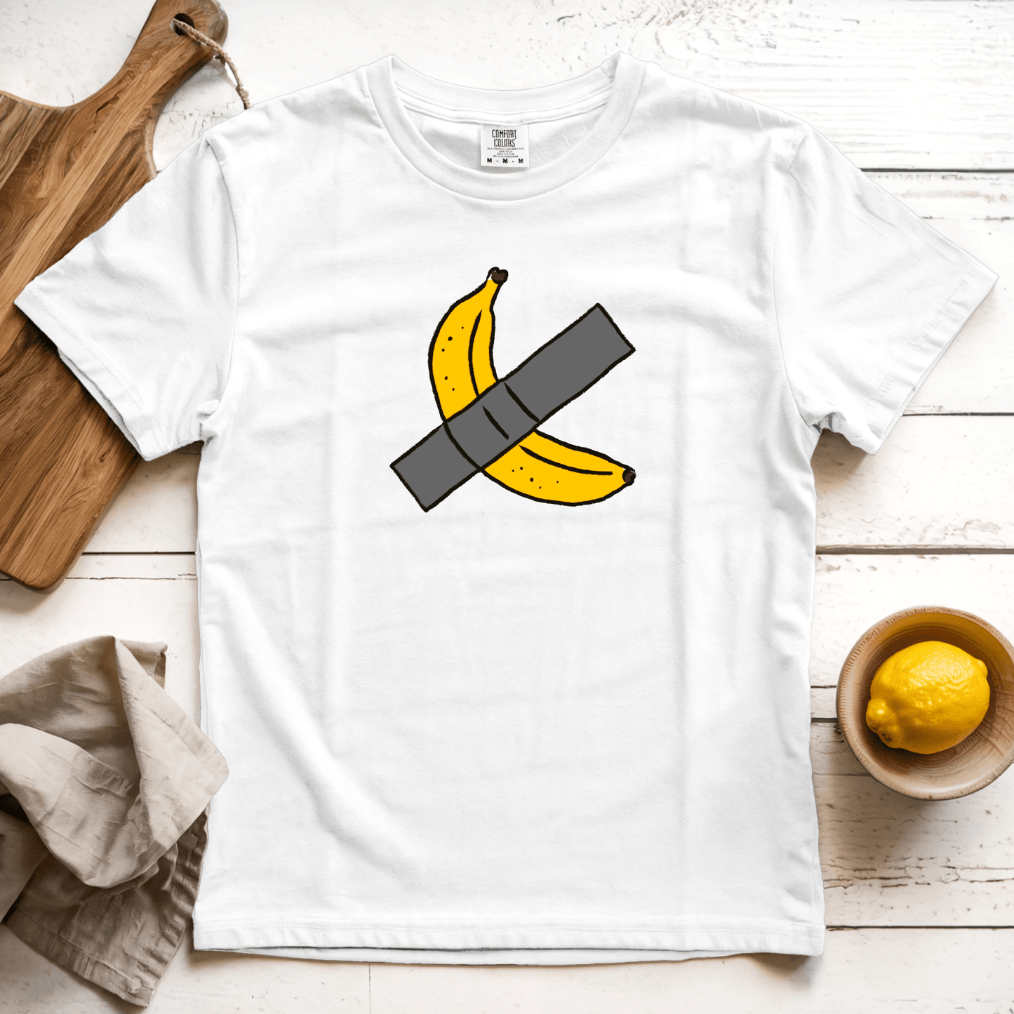T-Shirt White / S Taped Banana